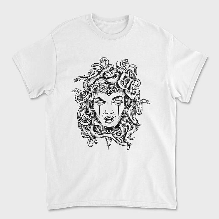 Medusa Head Monochrome, Унисекс Мъжка Тениска