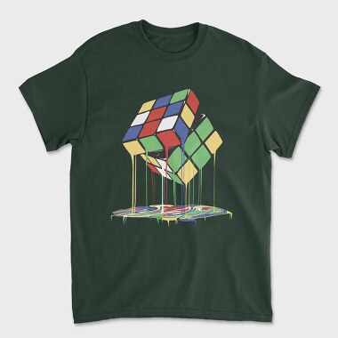 Melting Rubik, Unisex Men's T-Shirt
