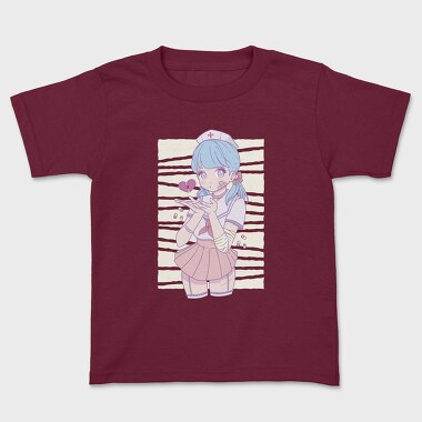 Menhera Nurse Kawaii Anime Girl, Kids' T-Shirt