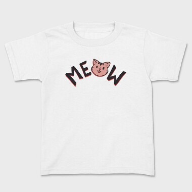 Meow Cute Cat, Kids' T-Shirt