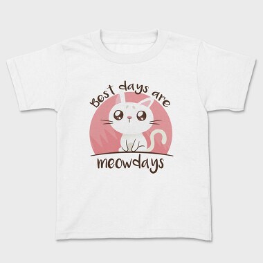 Meowdays Cat, Kids' T-Shirt
