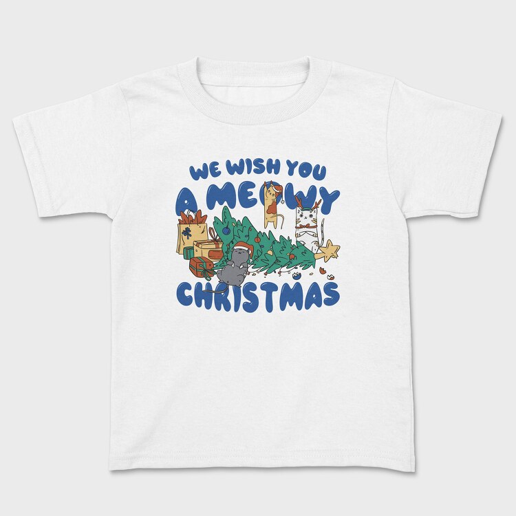 Meowy Christmas 2, Kids' T-Shirt