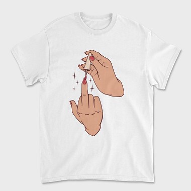 Middle Finger Nail Polish, Unisex Men's T-Shirt