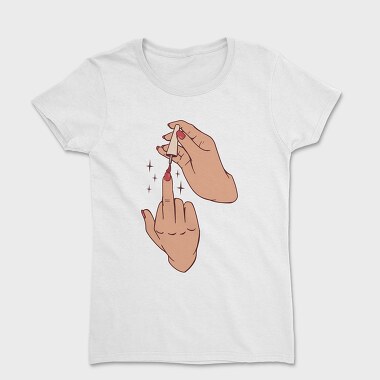 Middle Finger Nail Polish, Women's T-Shirt