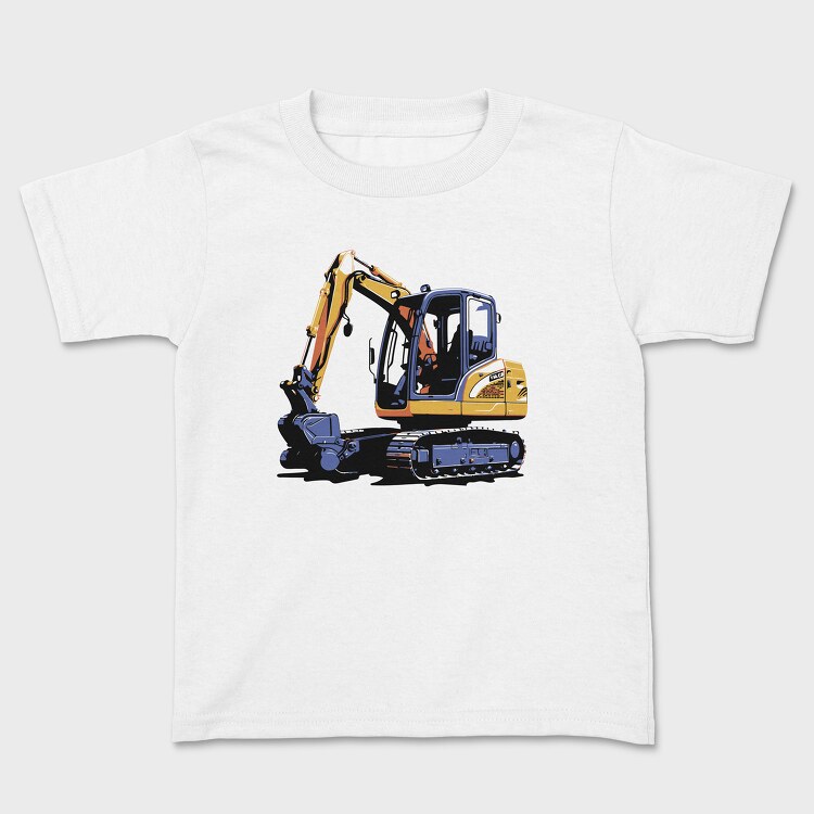 Mini Excavator, Kids' T-Shirt