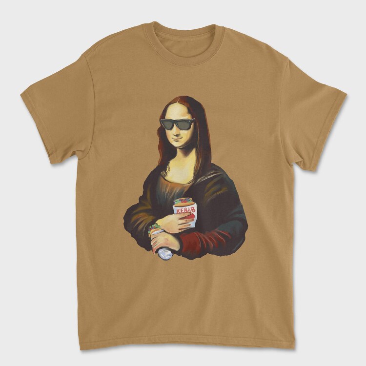 Monalisa Painting Kebab, Унисекс Мъжка Тениска