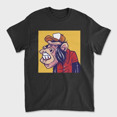 Monkey Cartoon, Unisex Men's T-Shirt
