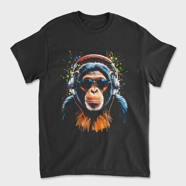 Monkey Dj, Unisex Men's T-Shirt