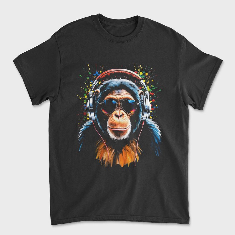 Monkey Dj, Unisex Men's T-Shirt