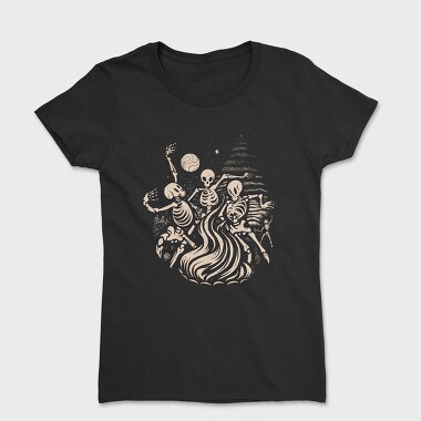 Skeletons Dancing Fire, Women's T-Shirt