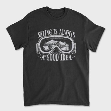 Ski Goggles Mountains, Unisex Men's T-Shirt