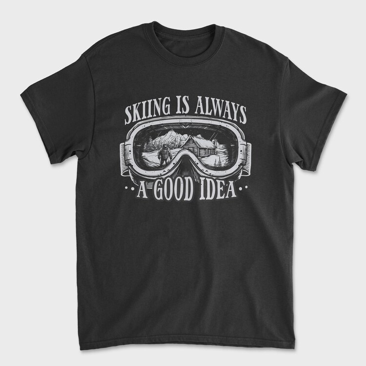 Ski Goggles Mountains, Unisex Men's T-Shirt