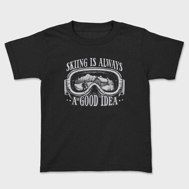 Ski Goggles Mountains, Kids' T-Shirt