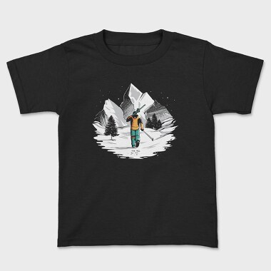 Skiing Mountain Engineering, Kids' T-Shirt