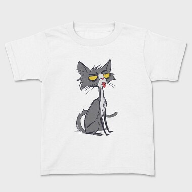 Skinny Funny Cat, Kids' T-Shirt