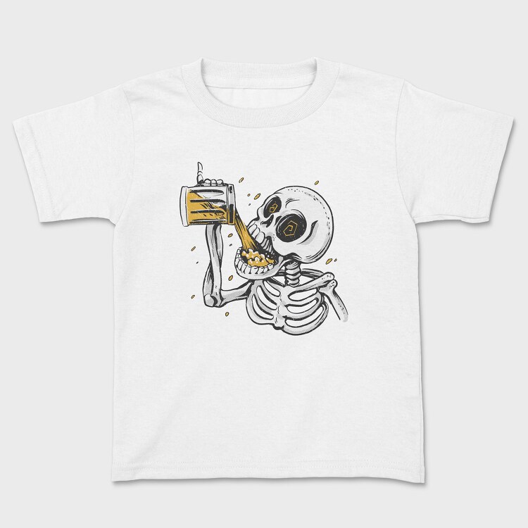 Skull Drinking Beer, Детска Тениска