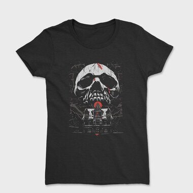 Skull Haunted House, Women's T-Shirt