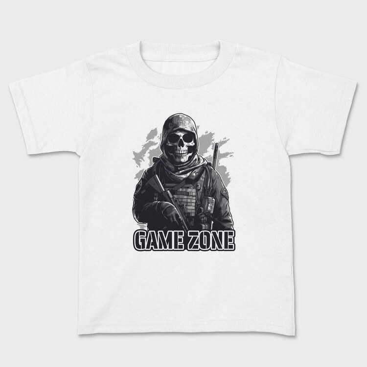 Skull Soldier Game, Kids' T-Shirt