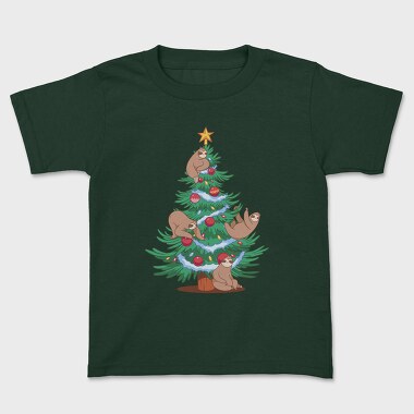 Sloth Christmas Tree, Kids' T-Shirt