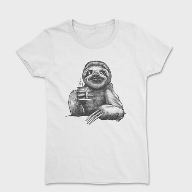 Sloth Sketch Coffee, Women's T-Shirt