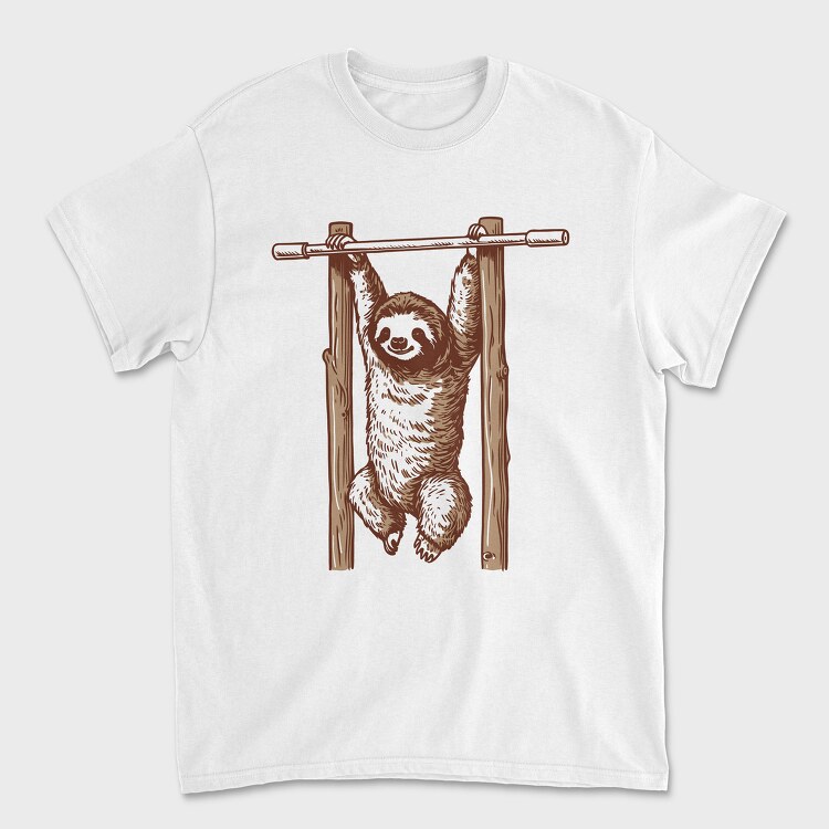 Sloth Workout, Унисекс Мъжка Тениска