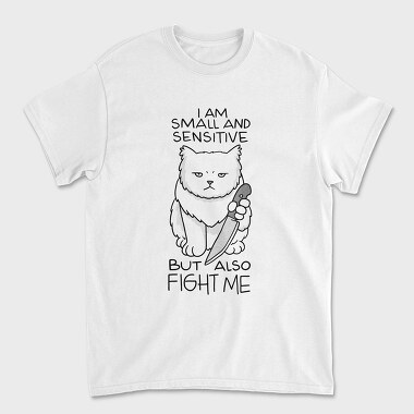 Small and Sensitive Cat, Unisex Men's T-Shirt