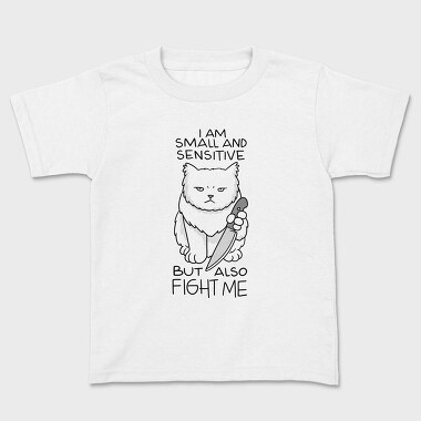 Small and Sensitive Cat, Kids' T-Shirt