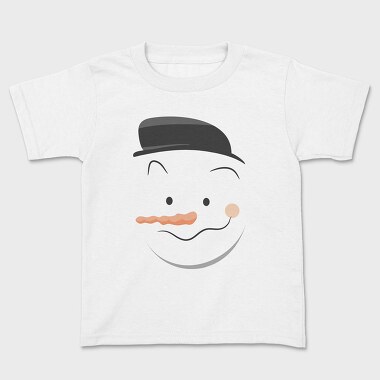 Snow Man Face 1, Kids' T-Shirt