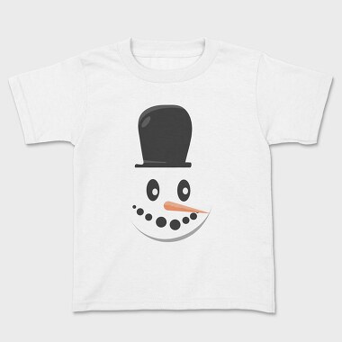 Snow Man Face 6, Kids' T-Shirt