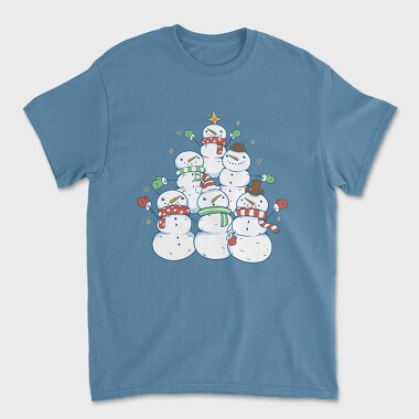 Snowman Tree, Unisex Men's T-Shirt