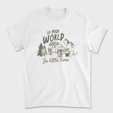 So Much World So Little Time Jeep, Unisex Men's T-Shirt
