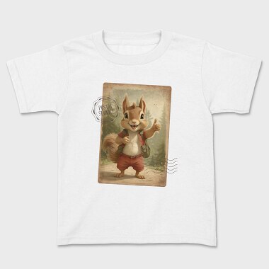 Squirrel in Nature Thumbs Up, Kids' T-Shirt
