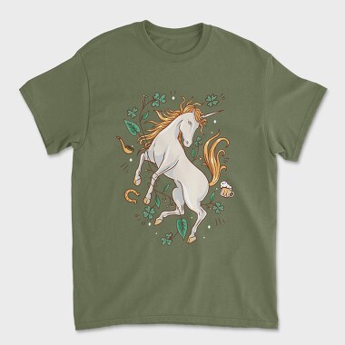 St Patricks Unicorn, Unisex Men's T-Shirt