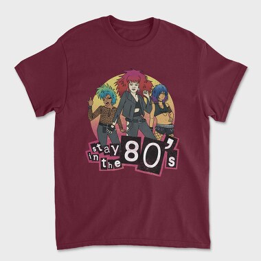 Stay in the 80 S, Унисекс Мъжка Тениска