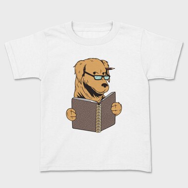Studying Dog, Kids' T-Shirt