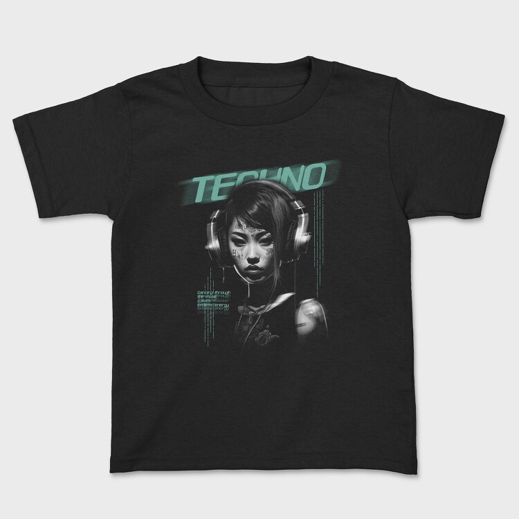 Techno Woman, Kids' T-Shirt