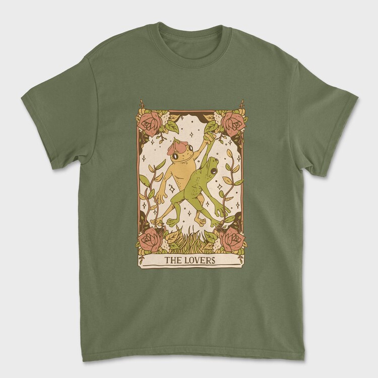 The Lovers Frog Tarot Card, Unisex Men's T-Shirt
