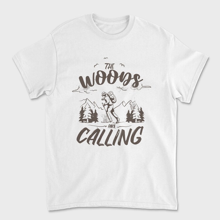 The Woods Are Calling Monochrome, Унисекс Мъжка Тениска