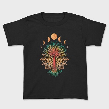 Tree Moonphases, Kids' T-Shirt