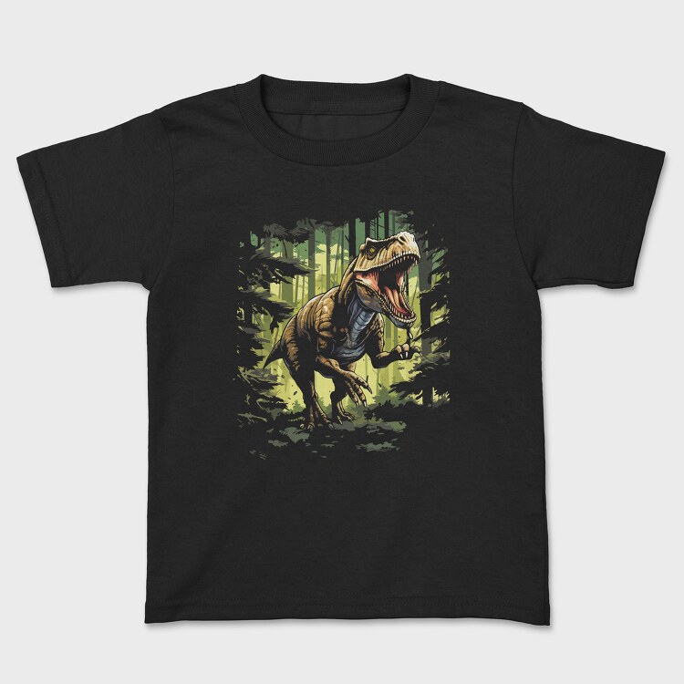 Trex Running Realistic, Kids' T-Shirt