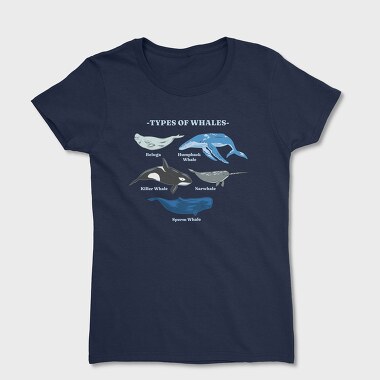Types of Whales, Women's T-Shirt