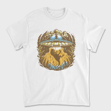 Ufo Dinosaurs, Unisex Men's T-Shirt