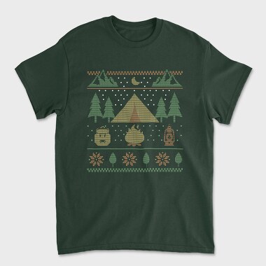 Ugly Sweater Camping, Unisex Men's T-Shirt
