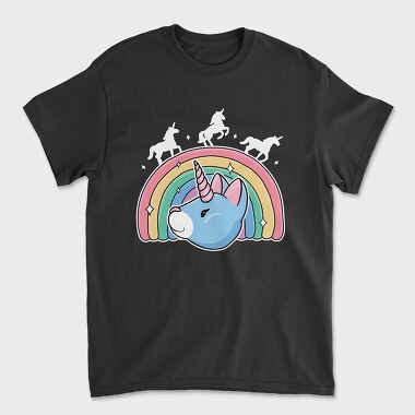 Unicorn Cat Rainbow, Unisex Men's T-Shirt