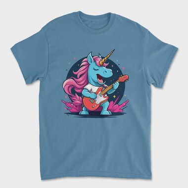 Unicorn Guitar, Unisex Men's T-Shirt