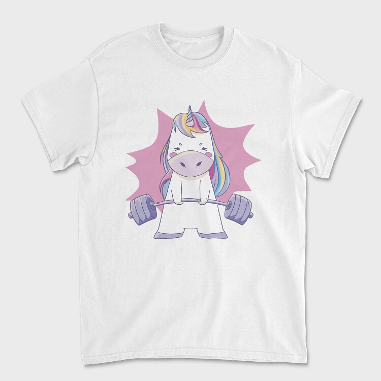 Unicorn Lifting Weights, Unisex Men's T-Shirt
