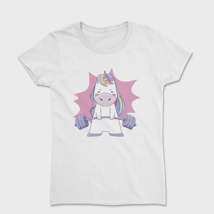 Unicorn Lifting Weights, Women's T-Shirt