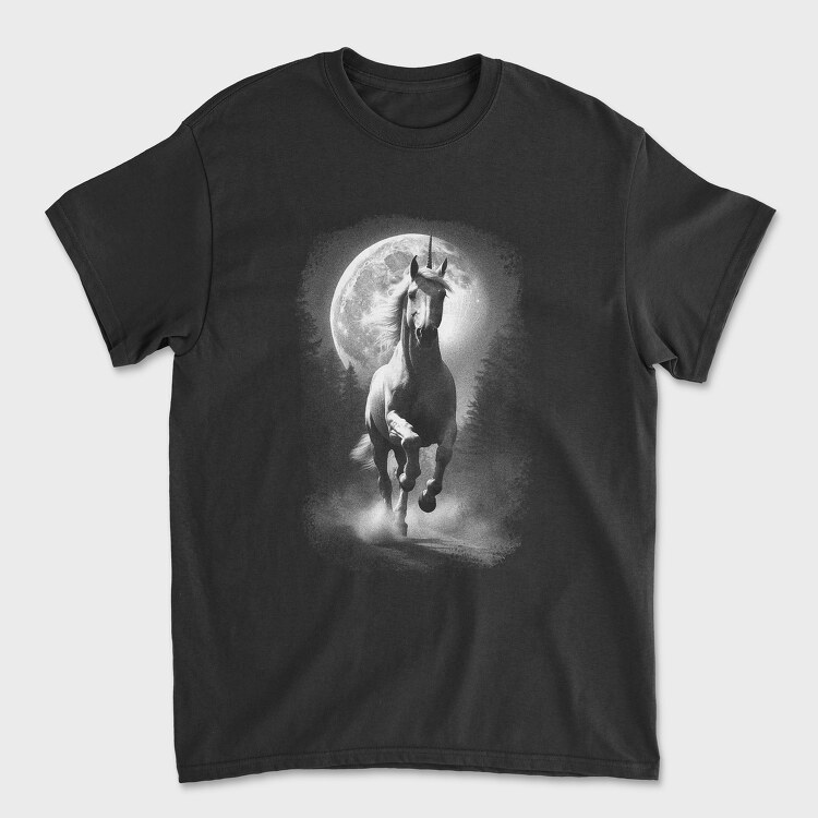 Unicorn Monochrome, Унисекс Мъжка Тениска