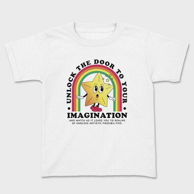 Unlock Thee Door to Your Imagination, Kids' T-Shirt