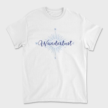 Wanderlust Blue Compass, Unisex Men's T-Shirt